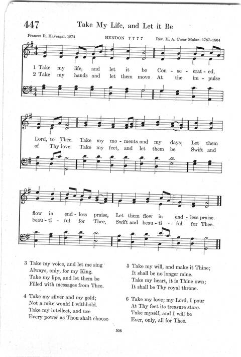 Psalter Hymnal (Red): doctrinal standards and liturgy of the Christian Reformed Church page 508