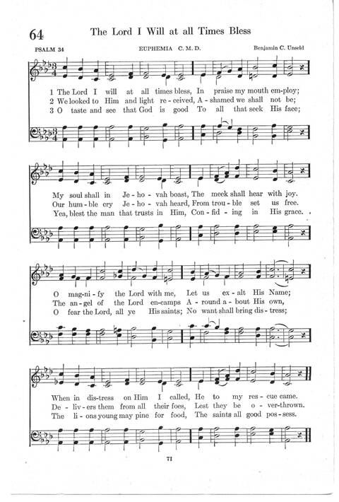 Psalter Hymnal (Red): doctrinal standards and liturgy of the Christian Reformed Church page 71