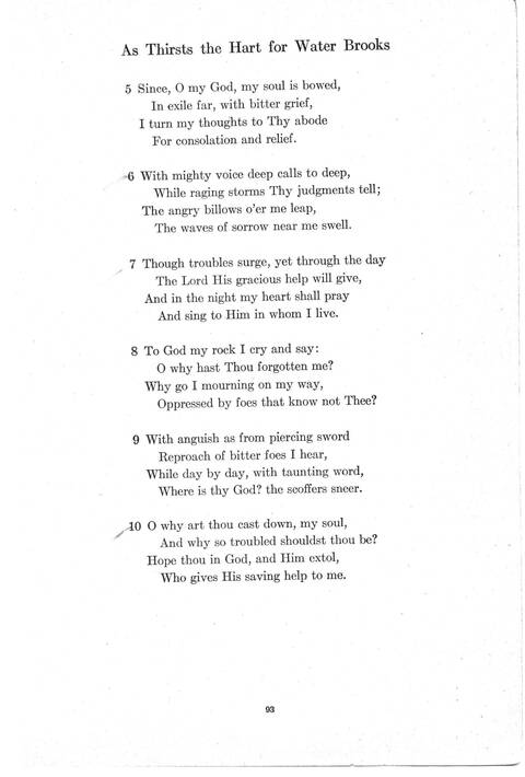 Psalter Hymnal (Red): doctrinal standards and liturgy of the Christian Reformed Church page 93