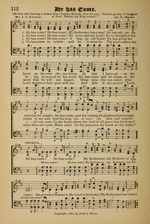 The Quartet: Four Complete Works in One Volume (Songs of Redeeming Love, The Ark of Praise, the Quiver of Sacred Song, and the Hymns of the Heart with Solos) page 112