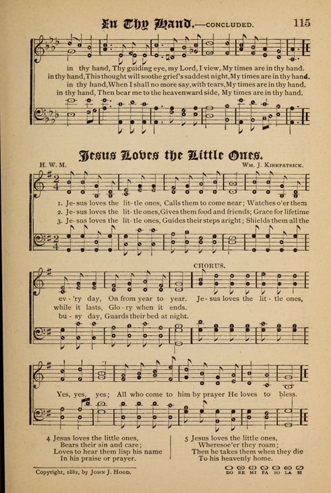 The Quartet: Four Complete Works in One Volume (Songs of Redeeming Love, The Ark of Praise, the Quiver of Sacred Song, and the Hymns of the Heart with Solos) page 115