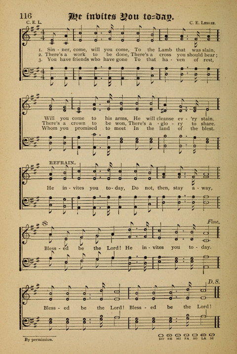 The Quartet: Four Complete Works in One Volume (Songs of Redeeming Love, The Ark of Praise, the Quiver of Sacred Song, and the Hymns of the Heart with Solos) page 116