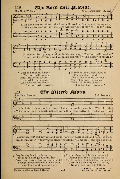 The Quartet: Four Complete Works in One Volume (Songs of Redeeming Love, The Ark of Praise, the Quiver of Sacred Song, and the Hymns of the Heart with Solos) page 119