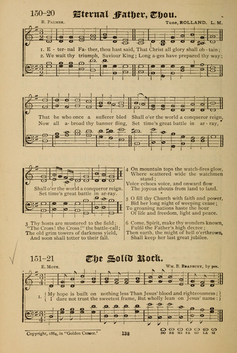 The Quartet: Four Complete Works in One Volume (Songs of Redeeming Love, The Ark of Praise, the Quiver of Sacred Song, and the Hymns of the Heart with Solos) page 138