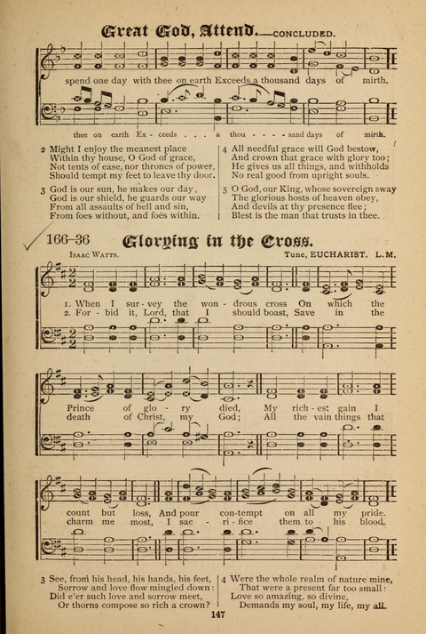 The Quartet: Four Complete Works in One Volume (Songs of Redeeming Love, The Ark of Praise, the Quiver of Sacred Song, and the Hymns of the Heart with Solos) page 147