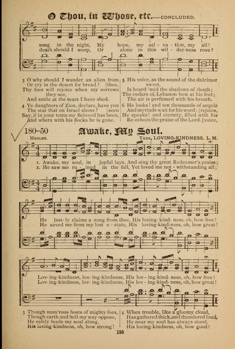 The Quartet: Four Complete Works in One Volume (Songs of Redeeming Love, The Ark of Praise, the Quiver of Sacred Song, and the Hymns of the Heart with Solos) page 155