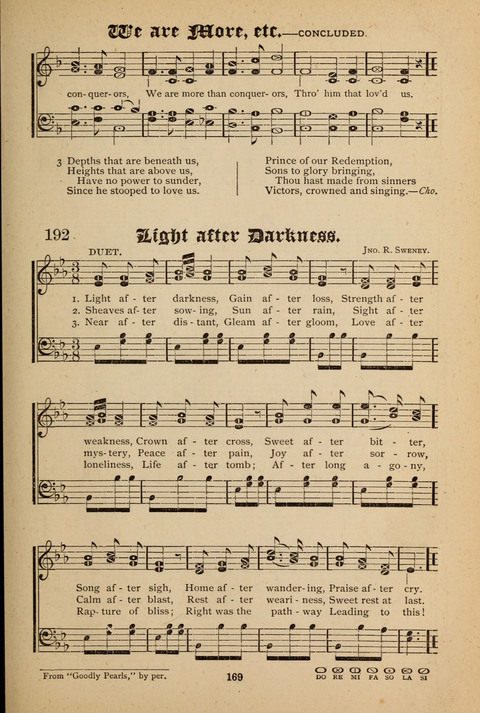 The Quartet: Four Complete Works in One Volume (Songs of Redeeming Love, The Ark of Praise, the Quiver of Sacred Song, and the Hymns of the Heart with Solos) page 169