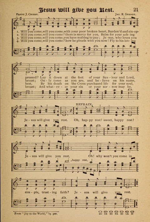The Quartet: Four Complete Works in One Volume (Songs of Redeeming Love, The Ark of Praise, the Quiver of Sacred Song, and the Hymns of the Heart with Solos) page 21