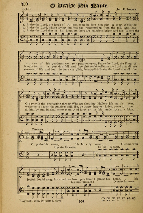 The Quartet: Four Complete Works in One Volume (Songs of Redeeming Love, The Ark of Praise, the Quiver of Sacred Song, and the Hymns of the Heart with Solos) page 304