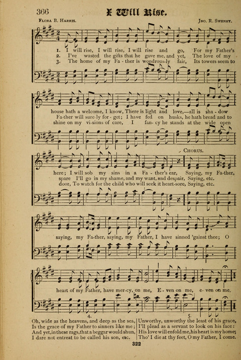 The Quartet: Four Complete Works in One Volume (Songs of Redeeming Love, The Ark of Praise, the Quiver of Sacred Song, and the Hymns of the Heart with Solos) page 320