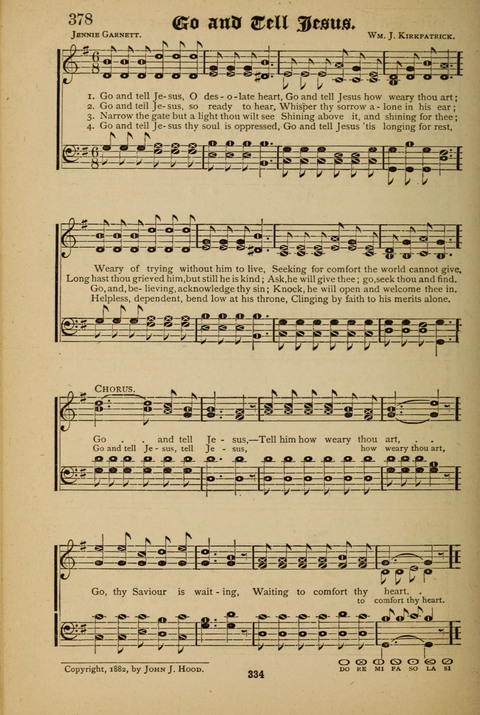 The Quartet: Four Complete Works in One Volume (Songs of Redeeming Love, The Ark of Praise, the Quiver of Sacred Song, and the Hymns of the Heart with Solos) page 332