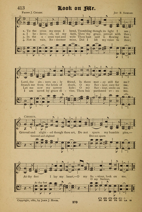 The Quartet: Four Complete Works in One Volume (Songs of Redeeming Love, The Ark of Praise, the Quiver of Sacred Song, and the Hymns of the Heart with Solos) page 370