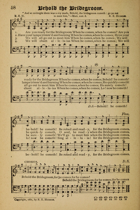 The Quartet: Four Complete Works in One Volume (Songs of Redeeming Love, The Ark of Praise, the Quiver of Sacred Song, and the Hymns of the Heart with Solos) page 58