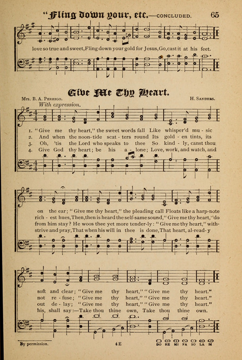 The Quartet: Four Complete Works in One Volume (Songs of Redeeming Love, The Ark of Praise, the Quiver of Sacred Song, and the Hymns of the Heart with Solos) page 65
