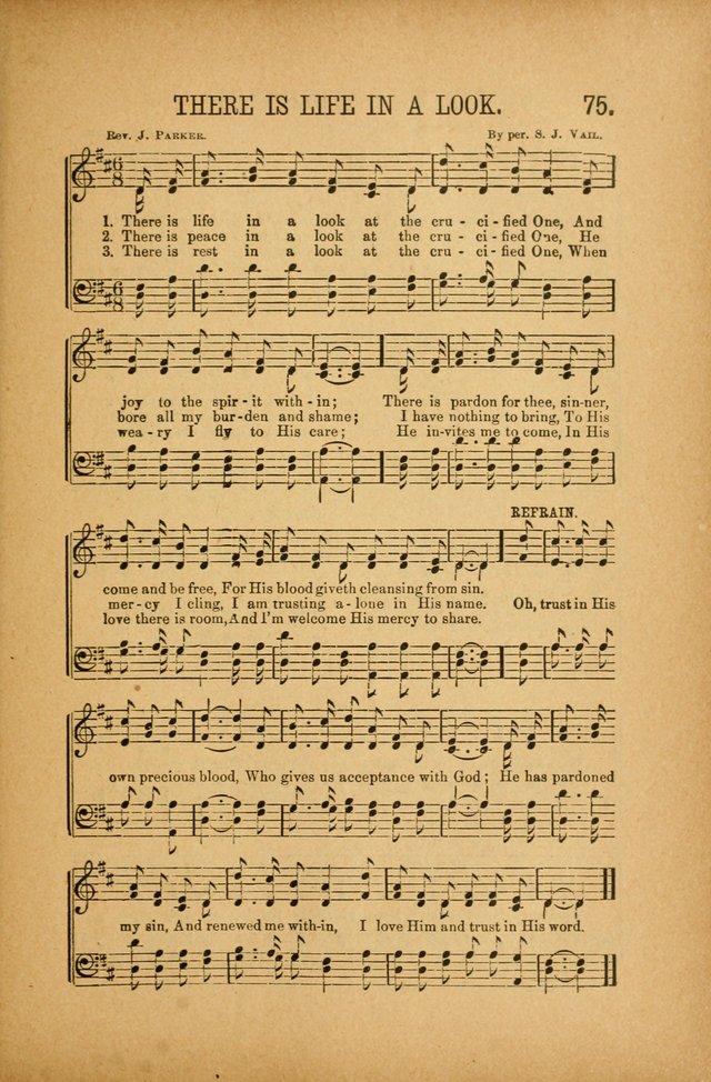 Quartette: containing Songs for the Ransomed, Songs of Love Peace and Joy, Gems of Gospel Song, Salvation Echoes, with one hundred choice selections added page 75