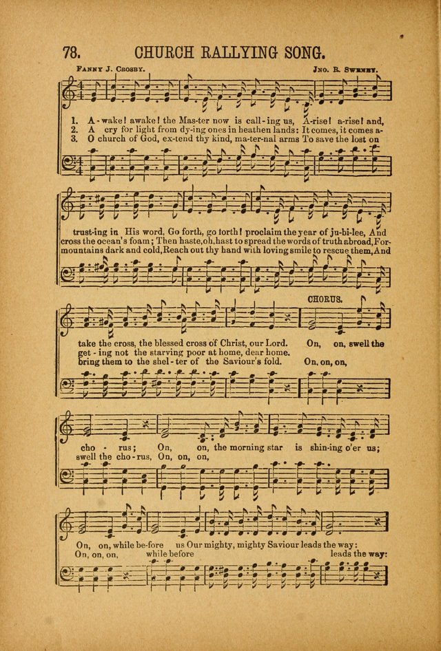 Quartette: containing Songs for the Ransomed, Songs of Love Peace and Joy, Gems of Gospel Song, Salvation Echoes, with one hundred choice selections added page 78
