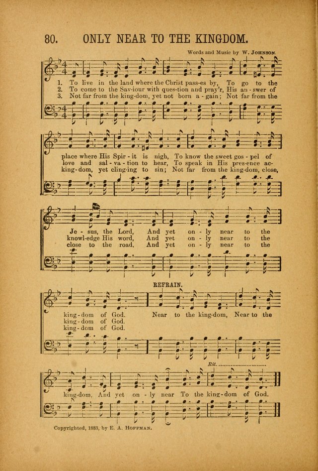Quartette: containing Songs for the Ransomed, Songs of Love Peace and Joy, Gems of Gospel Song, Salvation Echoes, with one hundred choice selections added page 80