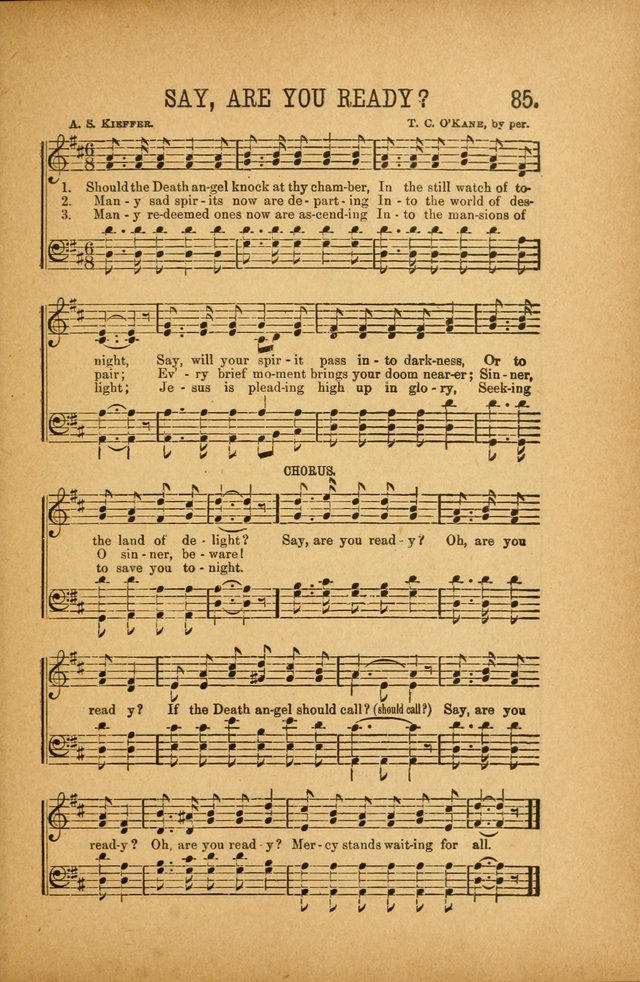 Quartette: containing Songs for the Ransomed, Songs of Love Peace and Joy, Gems of Gospel Song, Salvation Echoes, with one hundred choice selections added page 85