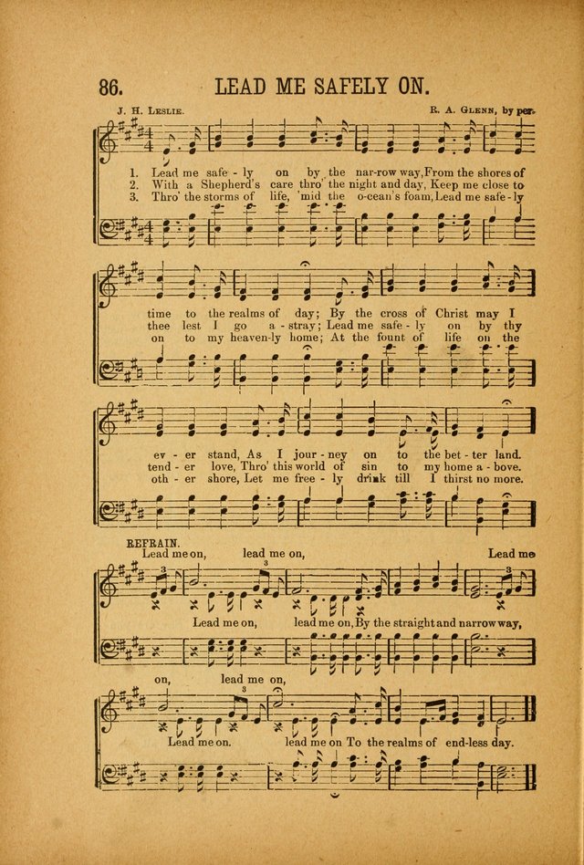 Quartette: containing Songs for the Ransomed, Songs of Love Peace and Joy, Gems of Gospel Song, Salvation Echoes, with one hundred choice selections added page 86