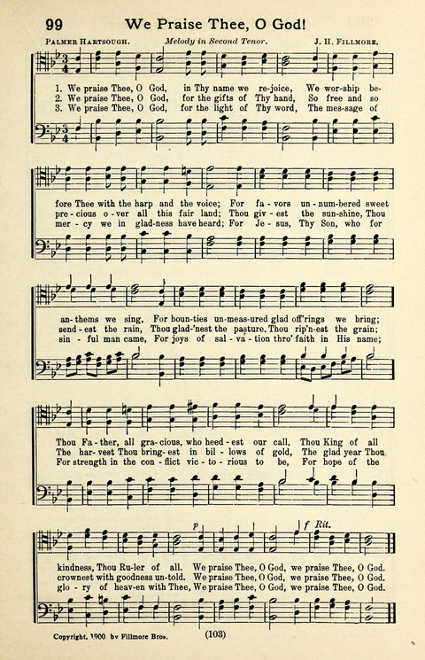 Quartets and Choruses for Men: A Collection of New and Old Gospel Songs to which is added Patriotic, Prohibition and Entertainment Songs page 101