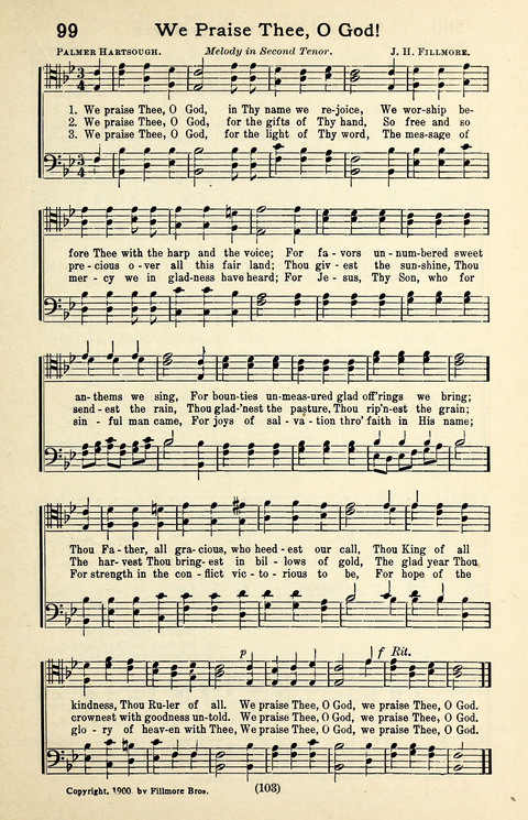 Quartets and Choruses for Men: A Collection of New and Old Gospel Songs to which is added Patriotic, Prohibition and Entertainment Songs page 101