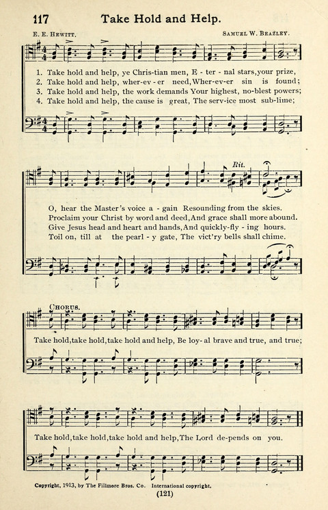 Quartets and Choruses for Men: A Collection of New and Old Gospel Songs to which is added Patriotic, Prohibition and Entertainment Songs page 119