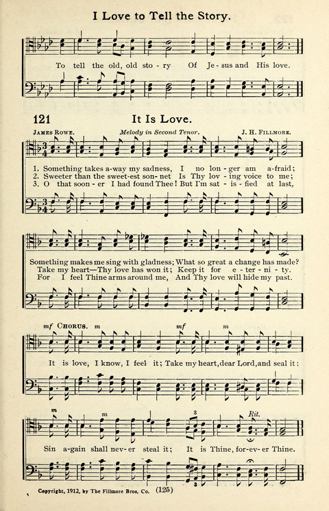 Quartets and Choruses for Men: A Collection of New and Old Gospel Songs to which is added Patriotic, Prohibition and Entertainment Songs page 123