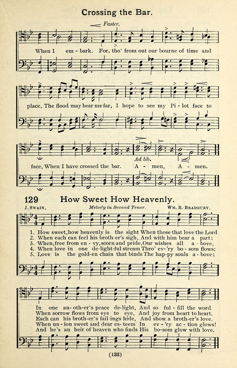 Quartets and Choruses for Men: A Collection of New and Old Gospel Songs to which is added Patriotic, Prohibition and Entertainment Songs page 131