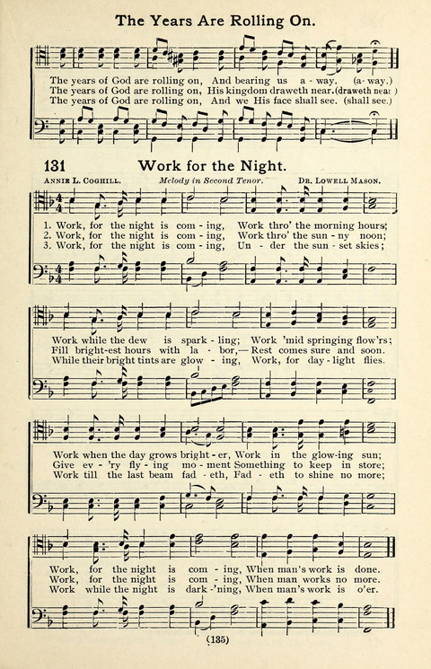 Quartets and Choruses for Men: A Collection of New and Old Gospel Songs to which is added Patriotic, Prohibition and Entertainment Songs page 133