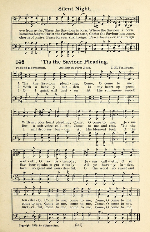 Quartets and Choruses for Men: A Collection of New and Old Gospel Songs to which is added Patriotic, Prohibition and Entertainment Songs page 147