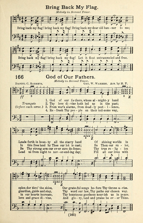 Quartets and Choruses for Men: A Collection of New and Old Gospel Songs to which is added Patriotic, Prohibition and Entertainment Songs page 163