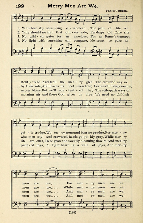 Quartets and Choruses for Men: A Collection of New and Old Gospel Songs to which is added Patriotic, Prohibition and Entertainment Songs page 196