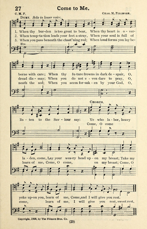 Quartets and Choruses for Men: A Collection of New and Old Gospel Songs to which is added Patriotic, Prohibition and Entertainment Songs page 27