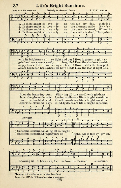 Quartets and Choruses for Men: A Collection of New and Old Gospel Songs to which is added Patriotic, Prohibition and Entertainment Songs page 37
