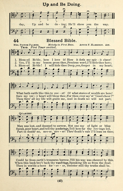Quartets and Choruses for Men: A Collection of New and Old Gospel Songs to which is added Patriotic, Prohibition and Entertainment Songs page 45