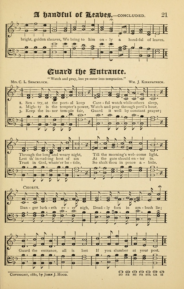 The Quiver of Sacred Song: for use in Sunday School, Prayer Meetings, Gospel Meetings, etc. page 21