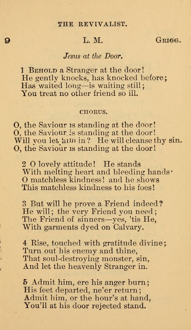 The Revivalist: Containing One Hundred Choice Revival Hymns, and One Hundred and Twenty-five Choruses: Designed for Use On Revival Occasions. (1st ed) page 13