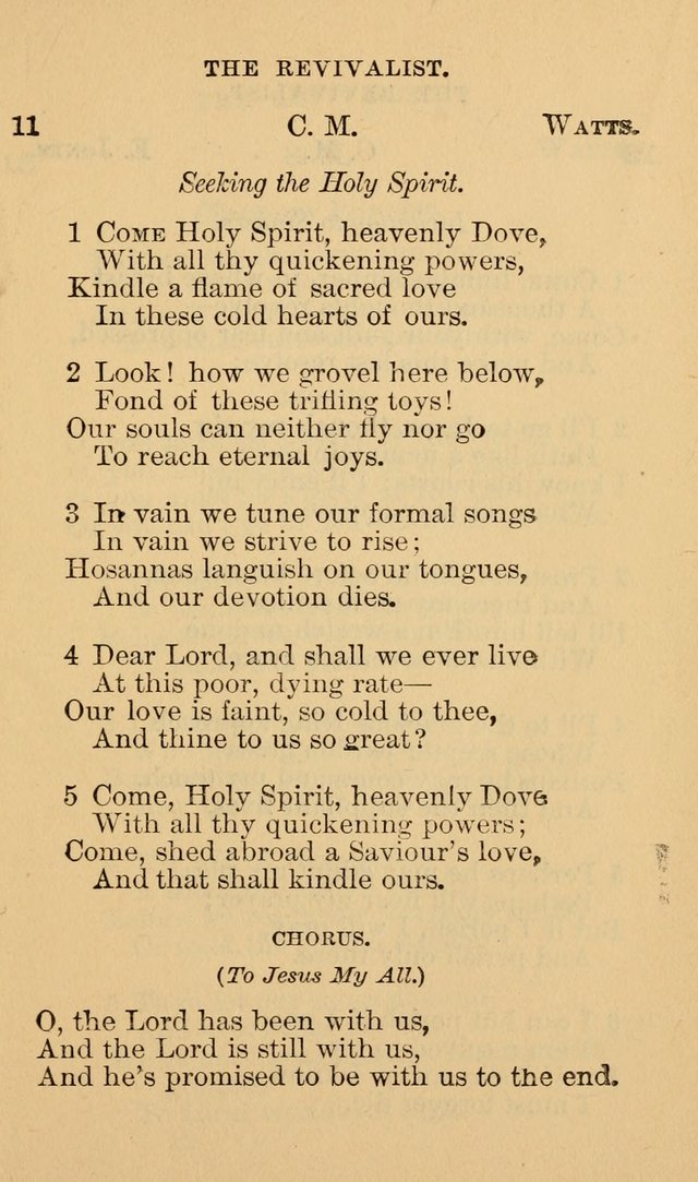 The Revivalist: Containing One Hundred Choice Revival Hymns, and One Hundred and Twenty-five Choruses: Designed for Use On Revival Occasions. (1st ed) page 15