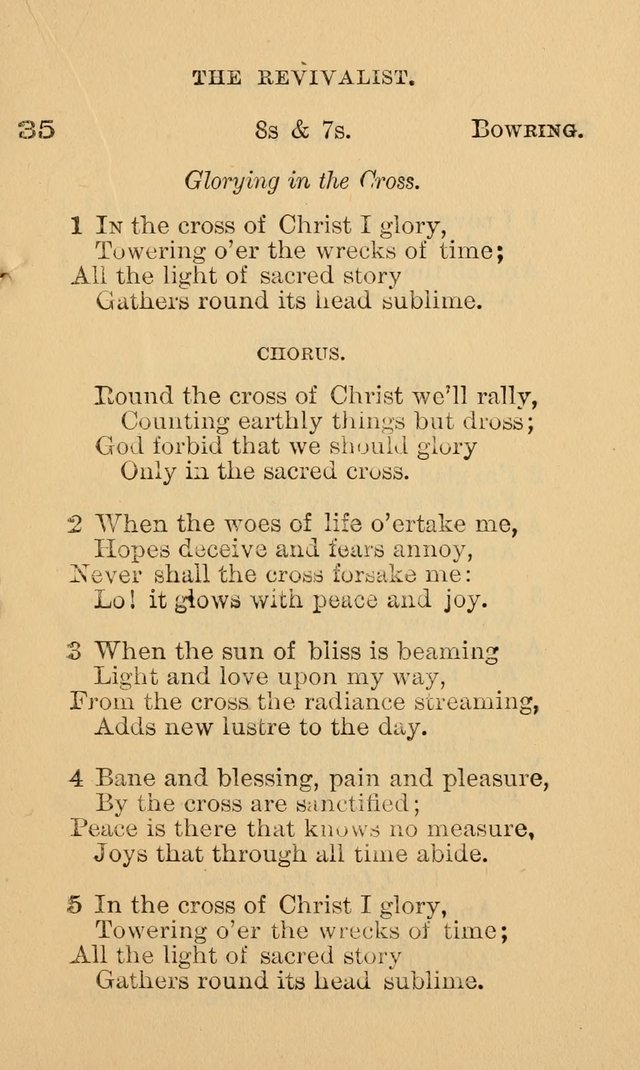 The Revivalist: Containing One Hundred Choice Revival Hymns, and One Hundred and Twenty-five Choruses: Designed for Use On Revival Occasions. (1st ed) page 39