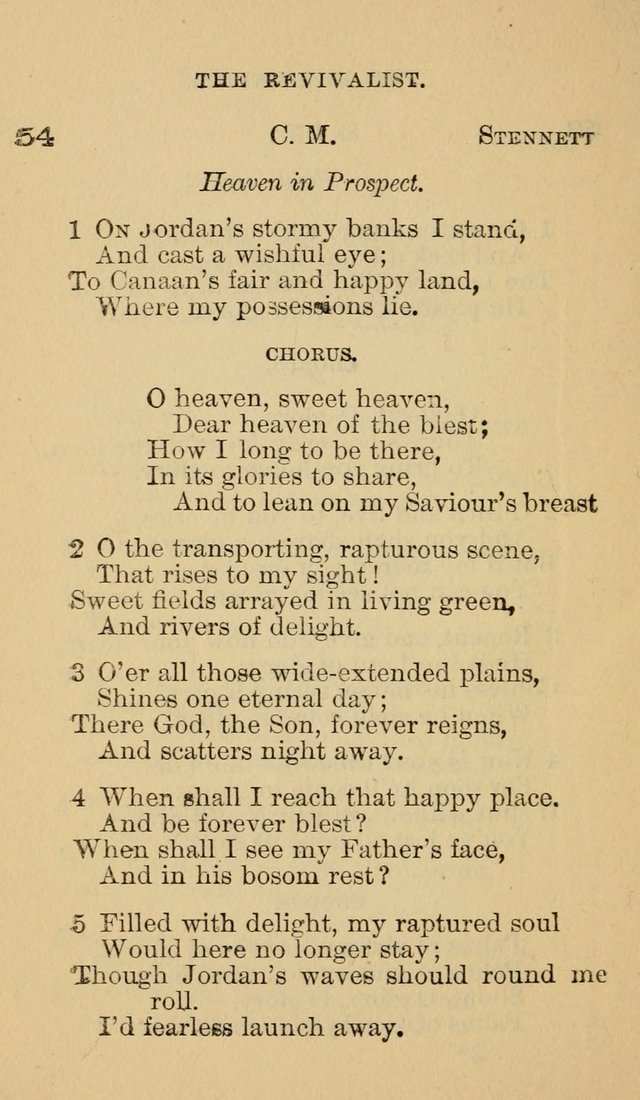 The Revivalist: Containing One Hundred Choice Revival Hymns, and One Hundred and Twenty-five Choruses: Designed for Use On Revival Occasions. (1st ed) page 58