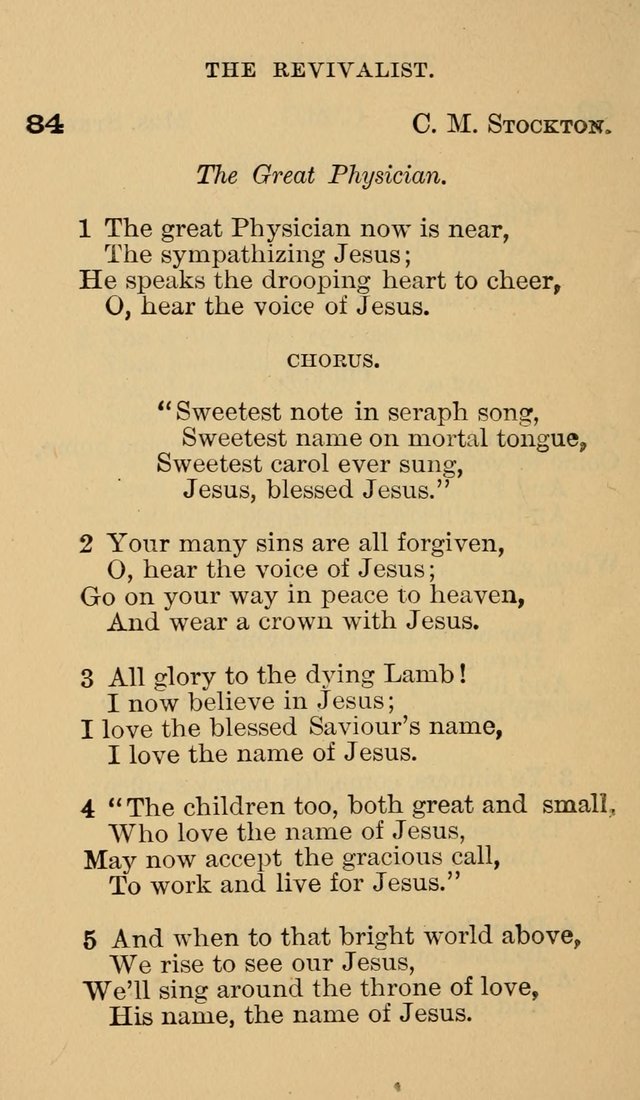 The Revivalist: Containing One Hundred Choice Revival Hymns, and One Hundred and Twenty-five Choruses: Designed for Use On Revival Occasions. (1st ed) page 88