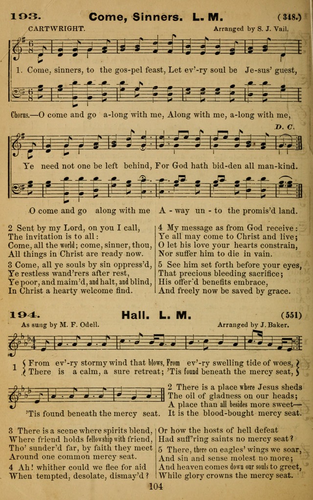 The Revivalist: a Collection of Choice Revival Hymns and Tunes page 104