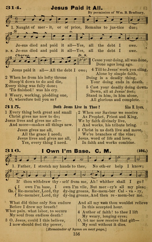 The Revivalist: a Collection of Choice Revival Hymns and Tunes page 156