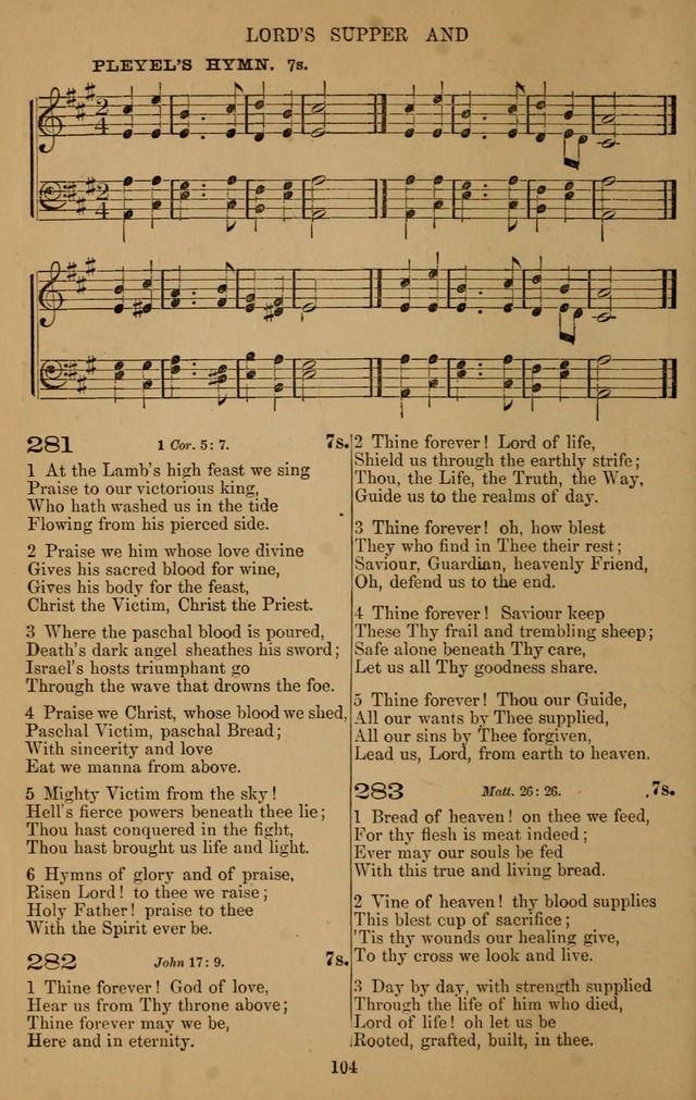 The Reformed Church Hymnal: with tunes page 104