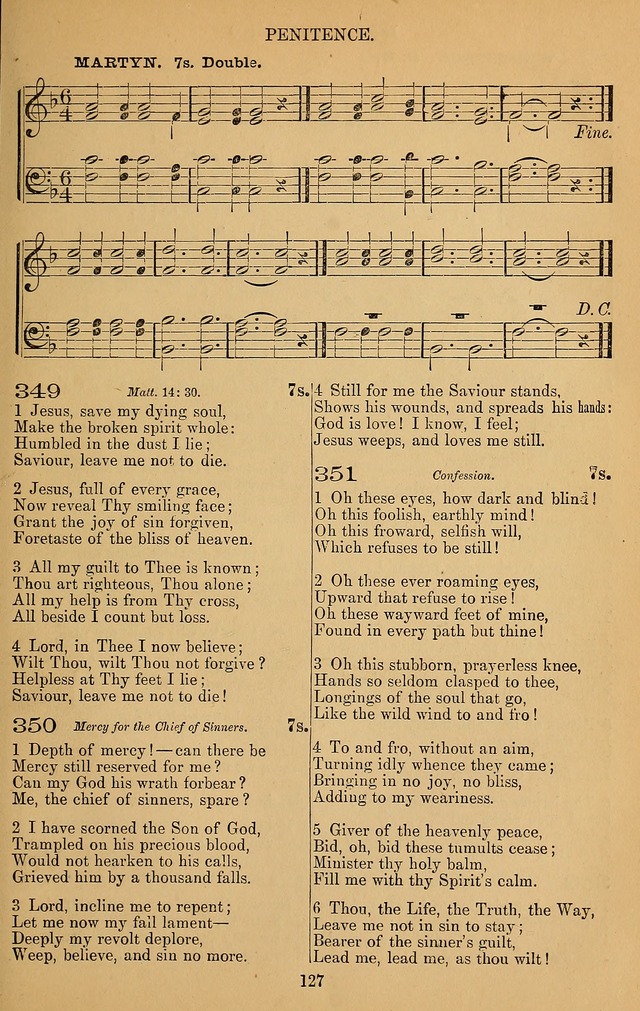The Reformed Church Hymnal: with tunes page 127