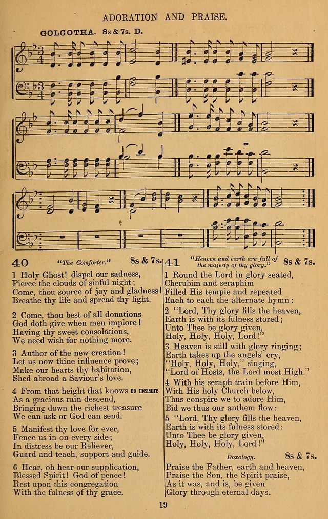 The Reformed Church Hymnal: with tunes page 19
