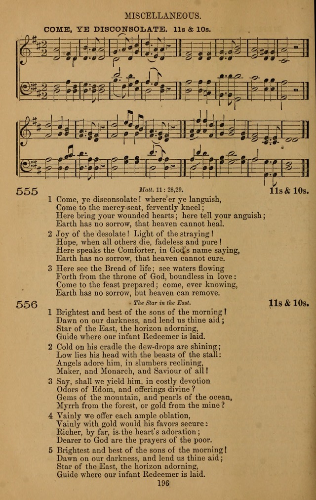 The Reformed Church Hymnal: with tunes page 196