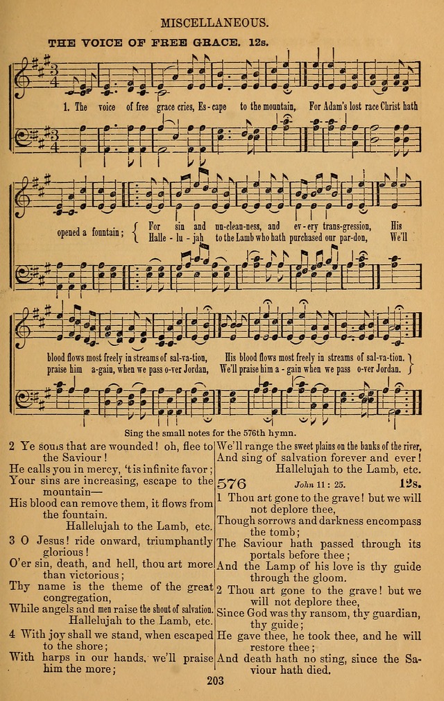The Reformed Church Hymnal: with tunes page 203