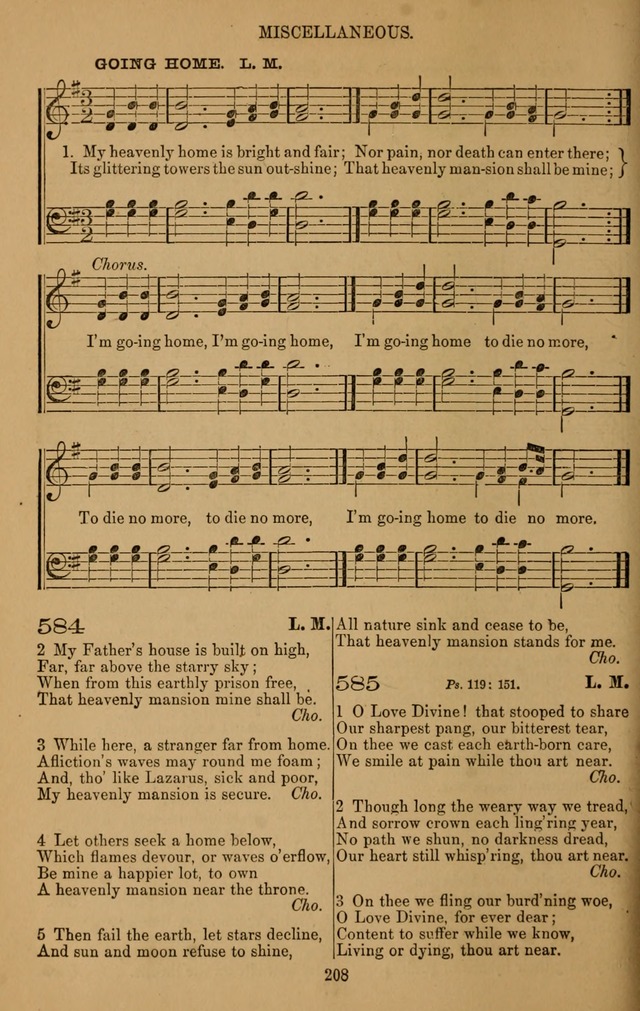 The Reformed Church Hymnal: with tunes page 208