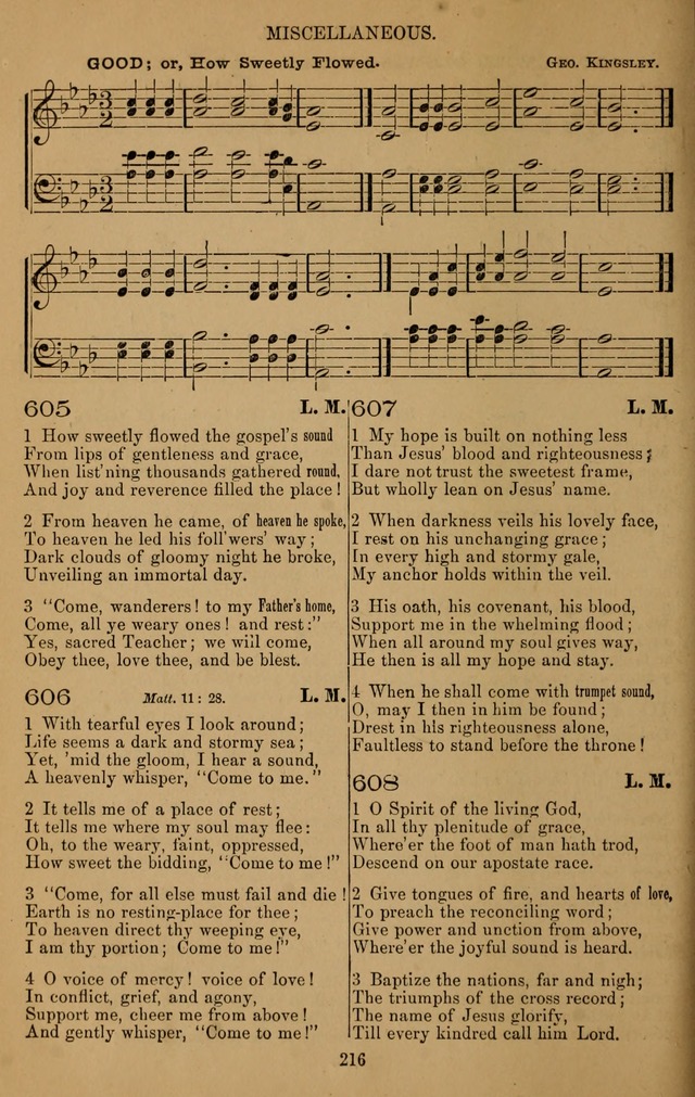The Reformed Church Hymnal: with tunes page 216